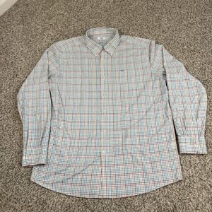 Southern Tide Shirt Mens XL Blue Intercoastal Performance Button Up Brrr Stretch